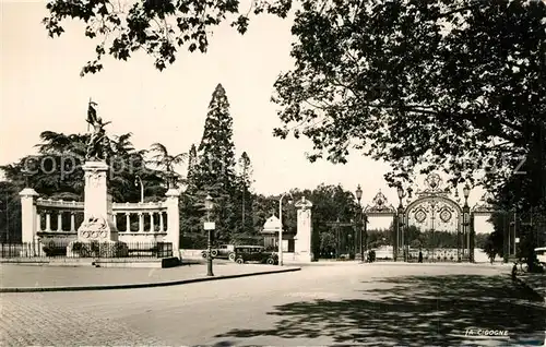 AK / Ansichtskarte Lyon_France Monument des Enfants du Rhone Entree principale du Parc de la Tete d Or Lyon France