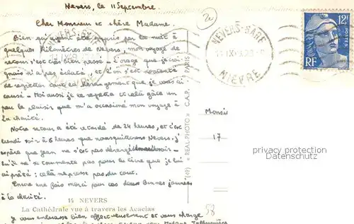 AK / Ansichtskarte Nevers_Nievre La Cathedrale vue a travers les Acacias Nevers Nievre