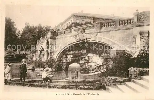 AK / Ansichtskarte Metz_Moselle Cascade de l Esplanade Metz_Moselle