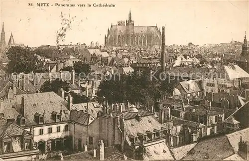AK / Ansichtskarte Metz_Moselle Panorama vers la Cathedrale Metz_Moselle
