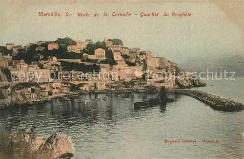 AK / Ansichtskarte Marseille_Bouches du Rhone Route de la Corniche Quartier du Prophete Marseille