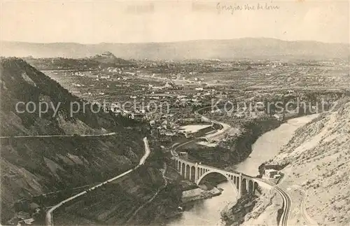AK / Ansichtskarte Gorizia_Goerz Salcanobruecke Blick vom Monte Santo Gorizia Goerz