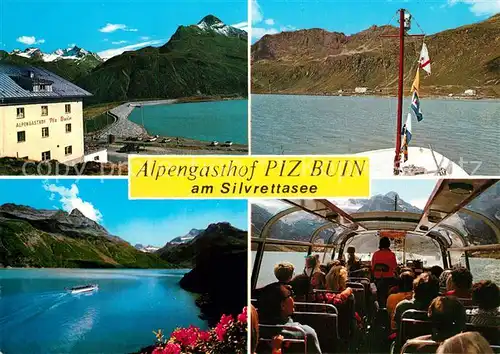 AK / Ansichtskarte Silvrettasee Alpengasthof Piz Buin  Silvrettasee