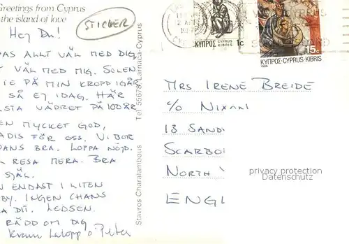 AK / Ansichtskarte Cyprus_Zypern Hase mit Karotten Karikatur Cyprus Zypern