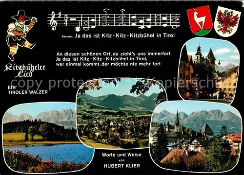 AK / Ansichtskarte Kitzbuehel_Tirol Panorama Kitzbueheler Lied Kitzbuehel Tirol