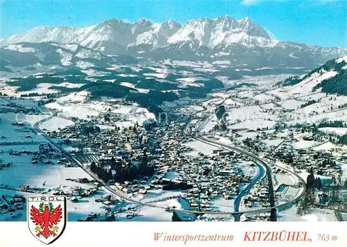 AK / Ansichtskarte Kitzbuehel_Tirol Fliegeraufnahme Winterlandschaft Kitzbuehel Tirol