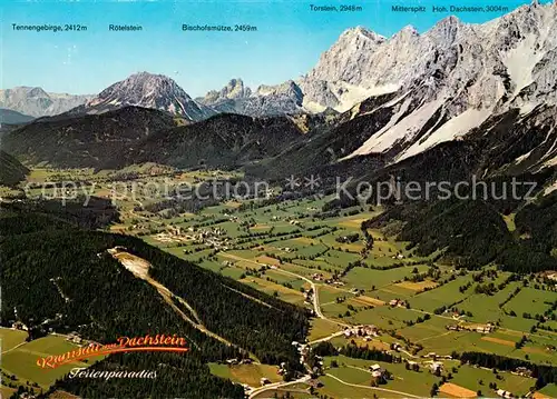 AK / Ansichtskarte Ramsau_Dachstein_Steiermark Fliegeraufnahme Ramsau_Dachstein