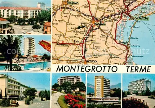 AK / Ansichtskarte Montegrotto_Terme Autokarte Stadtpanoramen Montegrotto Terme