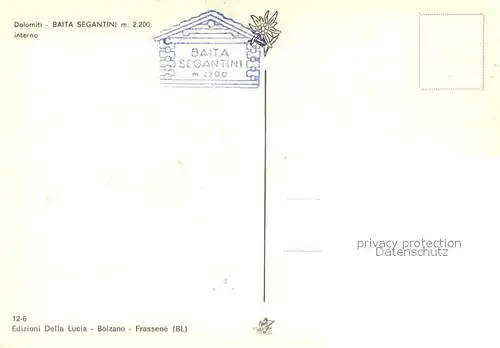 AK / Ansichtskarte Segantinihuette Gaststube Segantinihuette