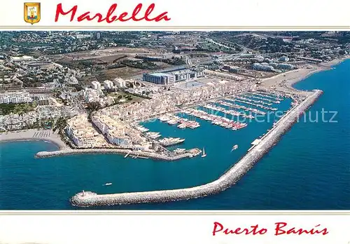 AK / Ansichtskarte Marbella_Andalucia Fliegeraufnahme Puerto Banus Marbella_Andalucia