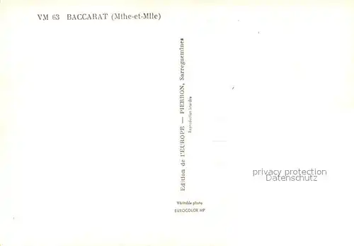 AK / Ansichtskarte Baccarat Vue partielle Baccarat