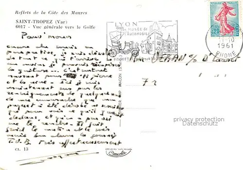 AK / Ansichtskarte Saint_Tropez_Var Vue generale vers le Golfe Saint_Tropez_Var