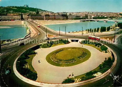 AK / Ansichtskarte Lyon_France Le nouveau pont de la Guillotiere sur le Rhone et au fond les ponts Wilson et Lafayette Lyon France