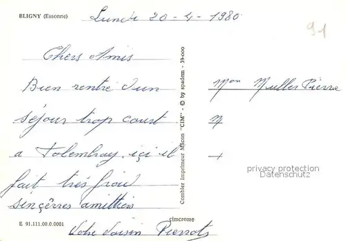 AK / Ansichtskarte Bligny_Essonnes  Bligny Essonnes