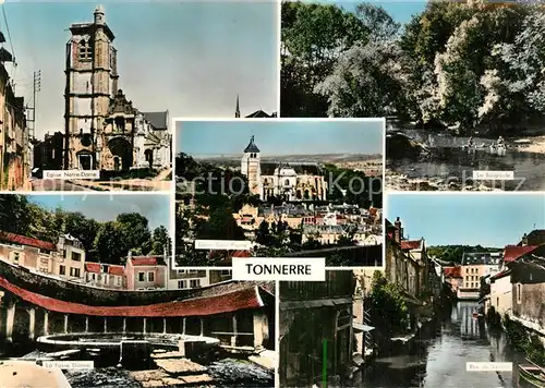 AK / Ansichtskarte Tonnerre Eglise Notre Dame et Saint Pierre La Baignade La Fosse Dionne Rue de Venise Tonnerre