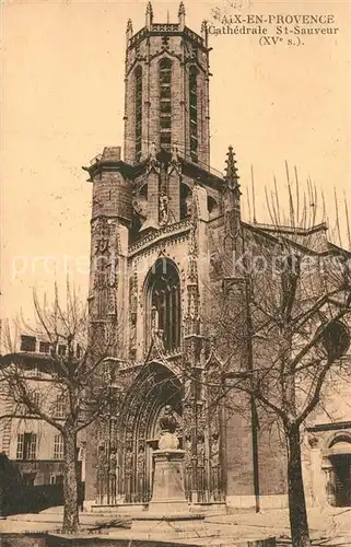 AK / Ansichtskarte Aix en Provence Cathedrale Saint Sauveur XVe siecle Monument Aix en Provence