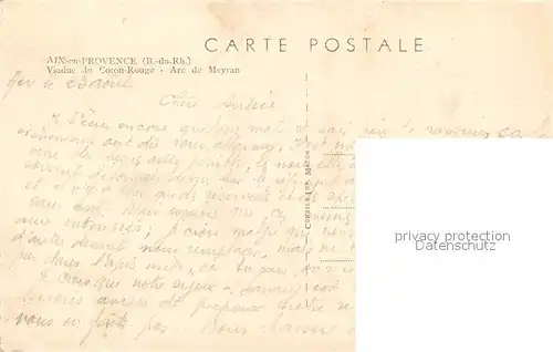 AK / Ansichtskarte Aix en Provence Viaduc du Coton Rouge Arc de Meyran Aix en Provence