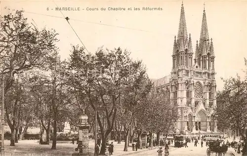 AK / Ansichtskarte Marseille_Bouches du Rhone Cours du Chateau et les Reformes Cathedrale Saint Sauveur XVe siecle Marseille