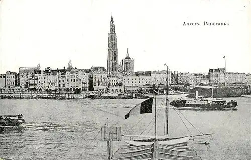 AK / Ansichtskarte Anvers_Antwerpen Panorama Port Eglise Anvers Antwerpen