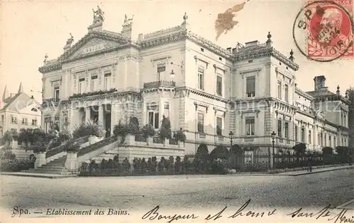 AK / Ansichtskarte Spa_Liege Etablissement des Bains Spa_Liege
