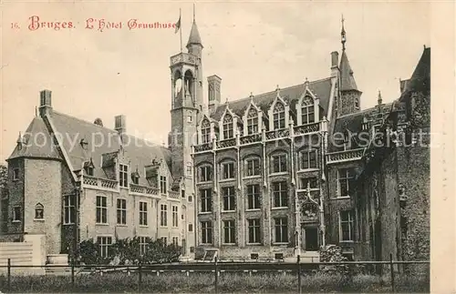 AK / Ansichtskarte Bruges_Flandre Hotel Gruuthuse Bruges_Flandre