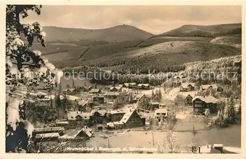 AK / Ansichtskarte Krummhuebel_Riesengebirge Panorama Winterlandschaft Krummhuebel Riesengebirge