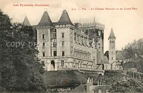 AK / Ansichtskarte Pau Chateau National vu du Grand Parc Pau