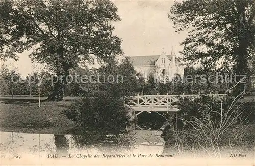 AK / Ansichtskarte Pau Chapelle des Reparatrices et Parc de Beaumont Pau