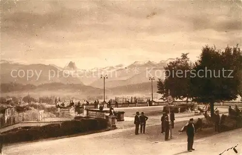 AK / Ansichtskarte Pau La Terrasse Chaine des Pyrenees et Pic du Midi d Ossau Pau
