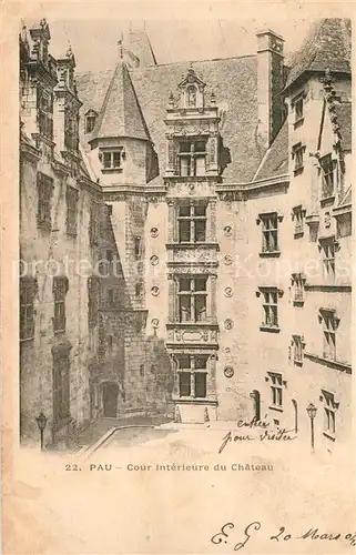 AK / Ansichtskarte Pau Cour interieur du Chateau Pau
