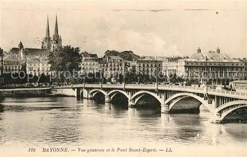 AK / Ansichtskarte Bayonne_Pyrenees_Atlantiques Vue generale et Pont Saing Esprit Bayonne_Pyrenees