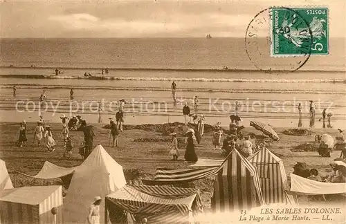 AK / Ansichtskarte Les_Sables d_Olonne Plage a Mar?e Haute Les_Sables d_Olonne