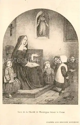 AK / Ansichtskarte Bourges Soeur de la Charit Bourges