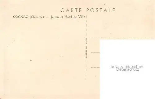 AK / Ansichtskarte Cognac Jardin et Hotel de Ville Cognac