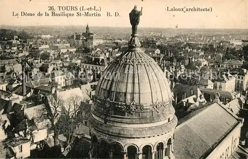 AK / Ansichtskarte Tours_Indre et Loire Le Dome de la Basilique St. Martin Tours Indre et Loire