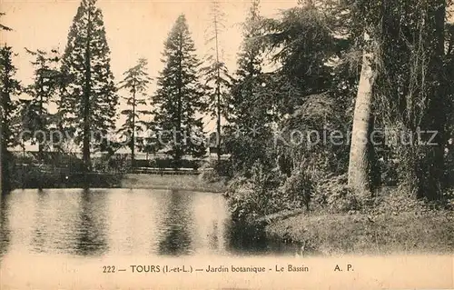 AK / Ansichtskarte Tours_Indre et Loire Jardin botanique Le Bassin Tours Indre et Loire