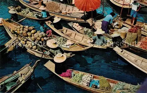 AK / Ansichtskarte Bangkok Floating Market Mahanak Bangkok