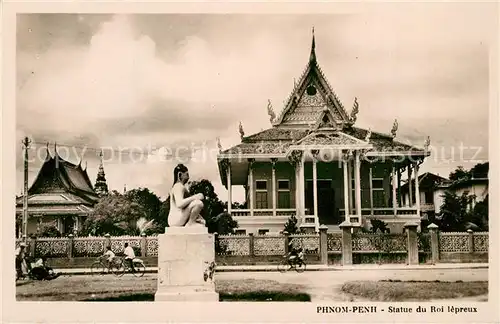 AK / Ansichtskarte Phnom_Penh Statue du Roi Lepreux Denkmal Tempel Phnom_Penh