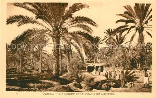 AK / Ansichtskarte Gabes Marabout dans l oasis de Mentzel Gabes