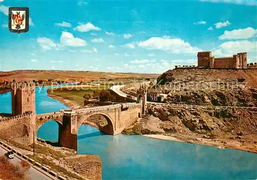 AK / Ansichtskarte Toledo_Castilla La_Mancha Puente de Alcantara y Castillo de San Servando Toledo_Castilla La_Mancha