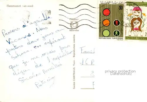 AK / Ansichtskarte Hammamet Un Souk Markt Hammamet