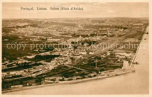 AK / Ansichtskarte Belem_Lisboa Panorama Fliegeraufnahme Belem_Lisboa