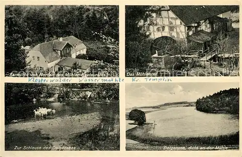 AK / Ansichtskarte Klosterwalde Wassermuehle Restaurant Schleuse Dolgensee  Klosterwalde