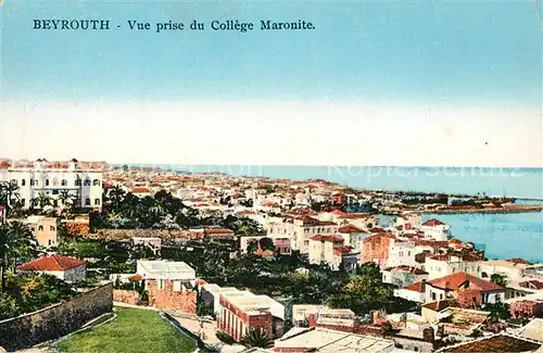 AK / Ansichtskarte Beyrouth Panorama College Maronite Beyrouth