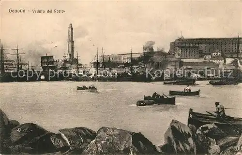 AK / Ansichtskarte Genova_Genua_Liguria Veduta del Porto Genova_Genua_Liguria