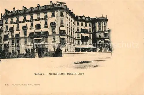 AK / Ansichtskarte Geneve_GE Grand Hotel Beau Rivage Geneve_GE