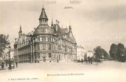 AK / Ansichtskarte Anvers_Antwerpen Banque Nationale Boulevards Anvers Antwerpen