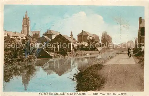 AK / Ansichtskarte Vitry en Artois Une vue sur la Scarpe Vitry en Artois