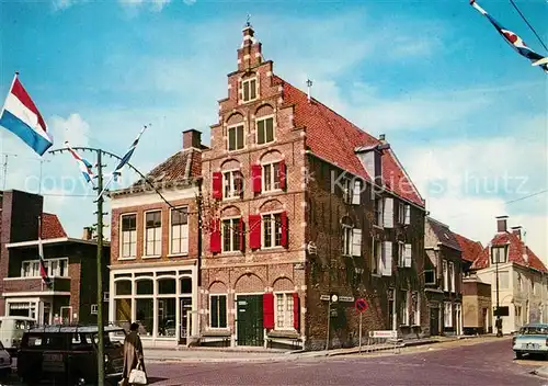 AK / Ansichtskarte Harlingen_Friesland Oude Gevel Blauwe Hand Giebelhaus Harlingen_Friesland
