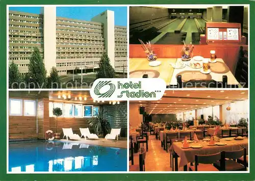 AK / Ansichtskarte Budapest Hotel Stadion Restaurant Hallenbad Kegelbahn Budapest